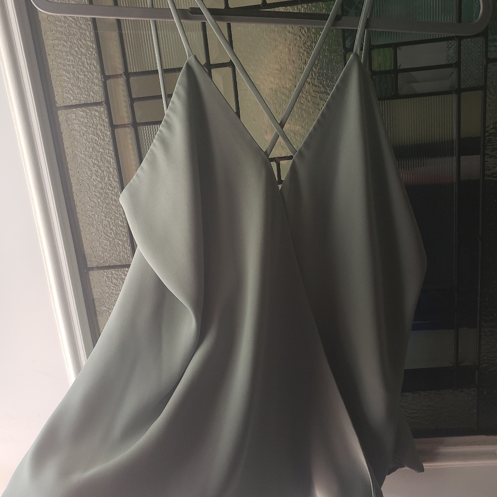 Olive strappy tank
